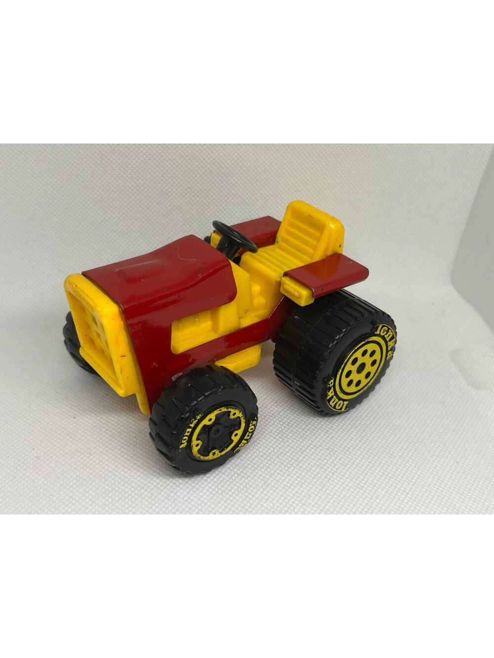Vintage Tonka Red & Yellow Tractor Metal Plastic Farm Toy